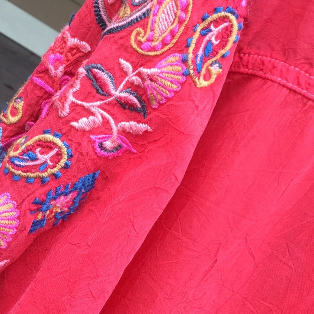 Johnny was embroidered top tunic cowgirl boho chic festival farmer’s market - Picture 7 of 9